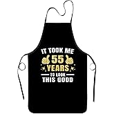 zukmvuh 40th 45th 50th 55th 60th Birthday Gifts for Women Men, Funny Chef Apron for Women Men Grilling Cooking Baking