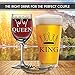 King Beer Queen Wine Glass (Set of 2) - His Hers Couple Drinkware - Newlyweds Wedding Anniversary Bridal Gift - Mr and Mrs Housewarming Birthday Glassware - Husband Wife Funny Fancy Royalty Novelty