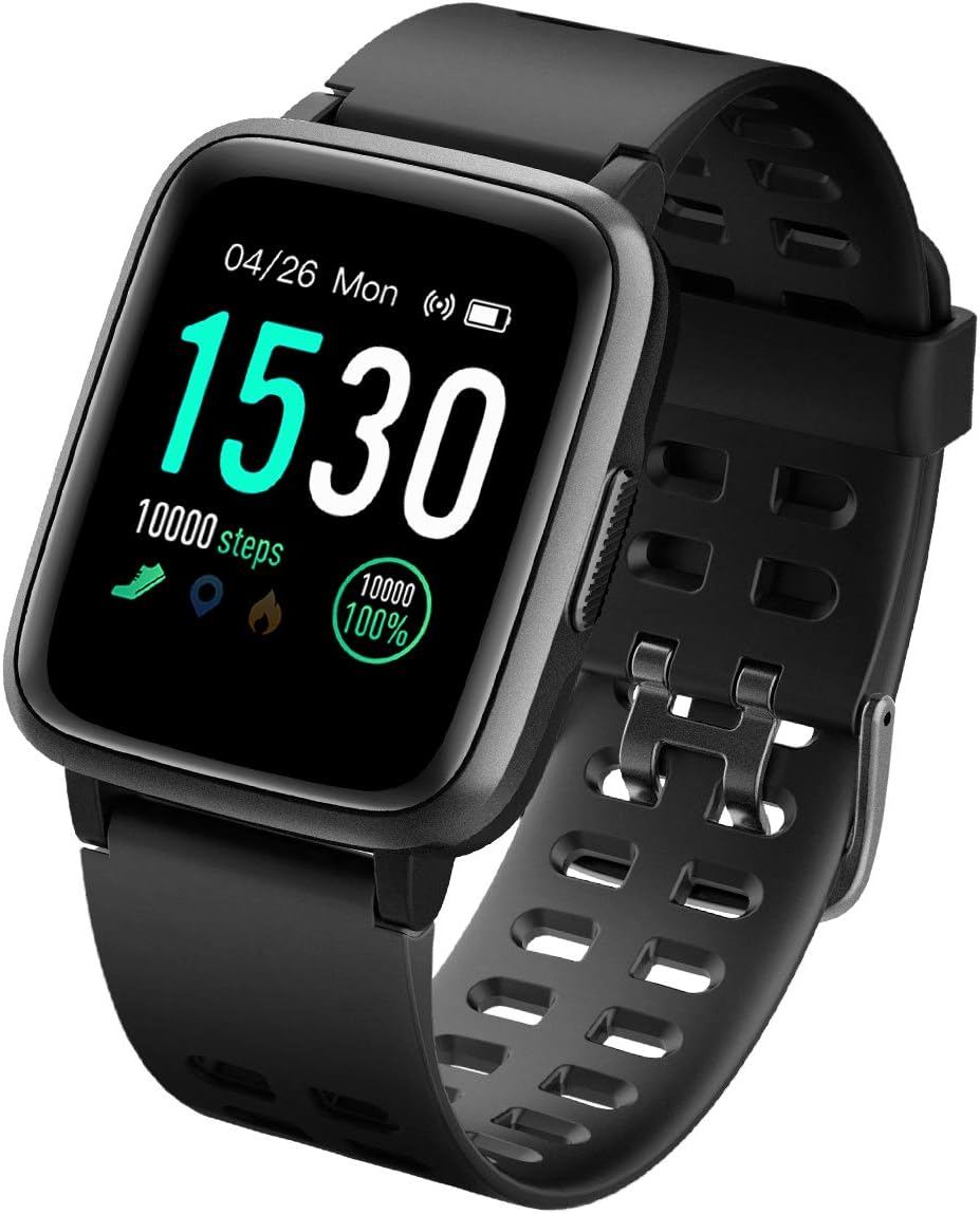 LATEC Smartwatch Fitness Tracker Watch Waterproof IP68 Smart Watch 1.3 inch Screen Badminton Yoga Dance Fitness Treadmill Mode for Indoor Workout Home Exercise Fitness