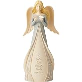 Enesco Foundations Sister Laughs and Tears Dove Angel Figurine, 7.5 Inch, Multicolor
