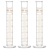 StonyLab 3-Pack Borosilicate Glass 50ml Heavy Wall