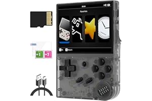 DORITENEY RG35XX 2024 Retro Handheld Game Console Linux System HD and TV Output 3.5 Inch IPS Screen 64G TF Card 5500+ Classic Games 2600mAh Battery( RG35XX 2024 Black)