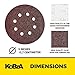 KoBzA 60 Pieces 5 Inch 8 Holes Sanding Discs - Hook and Loop Sandpaper Backing 10 of 40/60/80/120/180/240 Grit - Optimal Set Sandpaper Assortment for Random Orbital Sander Pads