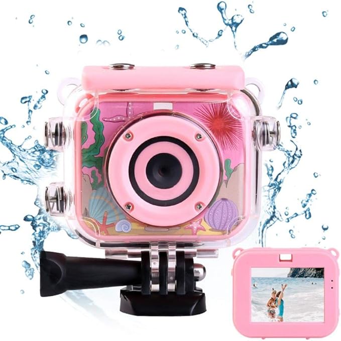 WooyMo Kids Underwater Camera, 12MP 1080P Waterproof