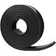 NABOWAN Solid Rubber Strip,Sheets,Rolls 1/4" (.250") Thick x 1" Wide x 60" Long, Thick Neoprene Rubber, Perfect for DIY Rubber Gasket, Weather Stripping, Sealing, Padding