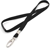 EasyBadge Black Lanyards ID Badges 10 Pack Safety Breakaway Metal Lobster Clip view 6