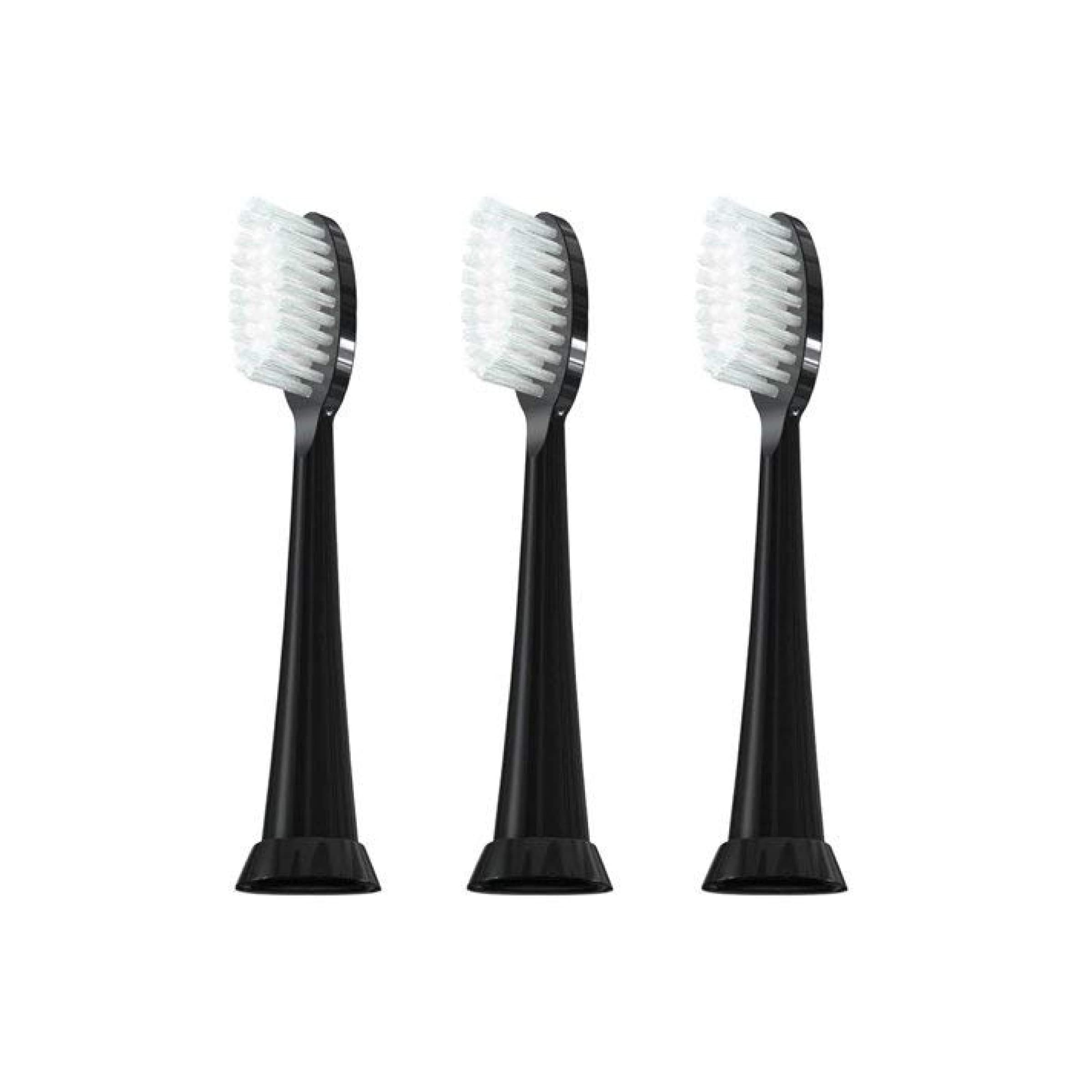 Tao Clean Umma Diamond Sonic Toothbrush Replacement Heads (3-Pack) – Replacement Heads for the TAO Clean Electric Toothbrush and Docking Station, Black