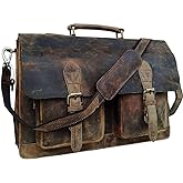 cuero Retro Brown Laptop Messenger Bag Office Briefcase Crossbody Travel Bag For Men And Women Bag Office Laptop Bag
