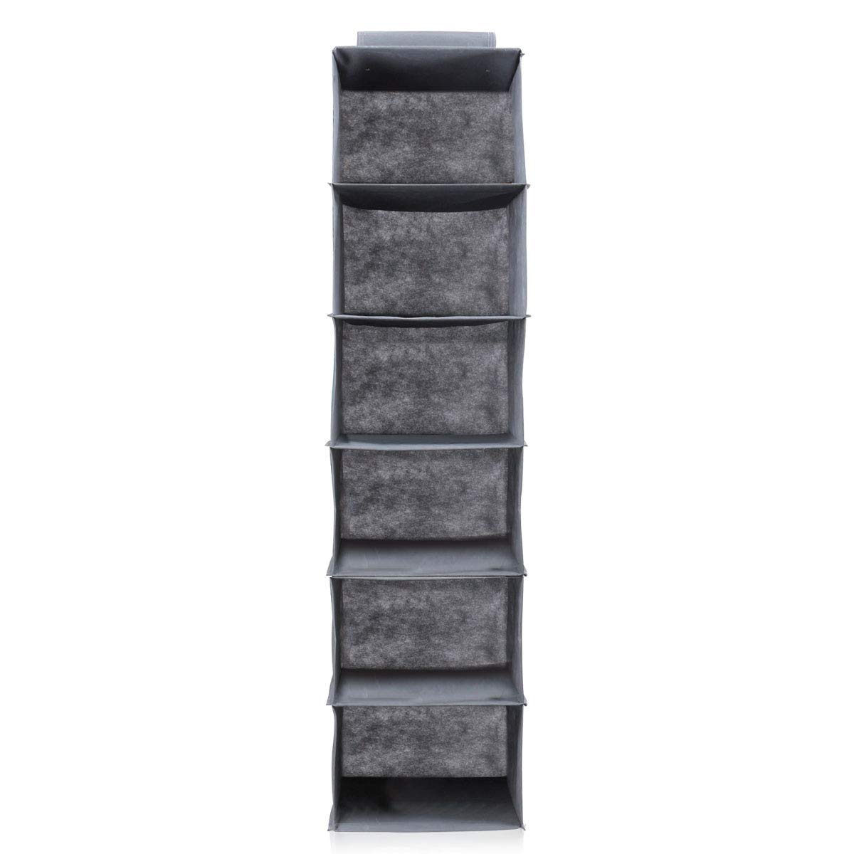 My garden HOME smart Wardrobe Organiser - 6-Shelf Hanging Closet Organiser with Foldable Drawers, Collapsible Design for Sweaters, Shoes and Accessories Storage Box, Strong Velcro cupboard storage