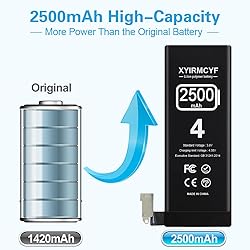 XYIRMCYF 2500mAh Super Capacity Battery Compatible