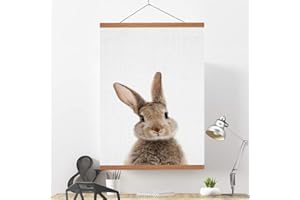 Ywlake Magnetic Poster Hanger, 12x18 12x16 12x24 Poster Frame Wood Wooden Magnet Print Posters Dowel Scroll Hanger Hangers Ha