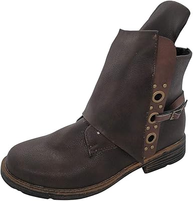side zip western ankle boots