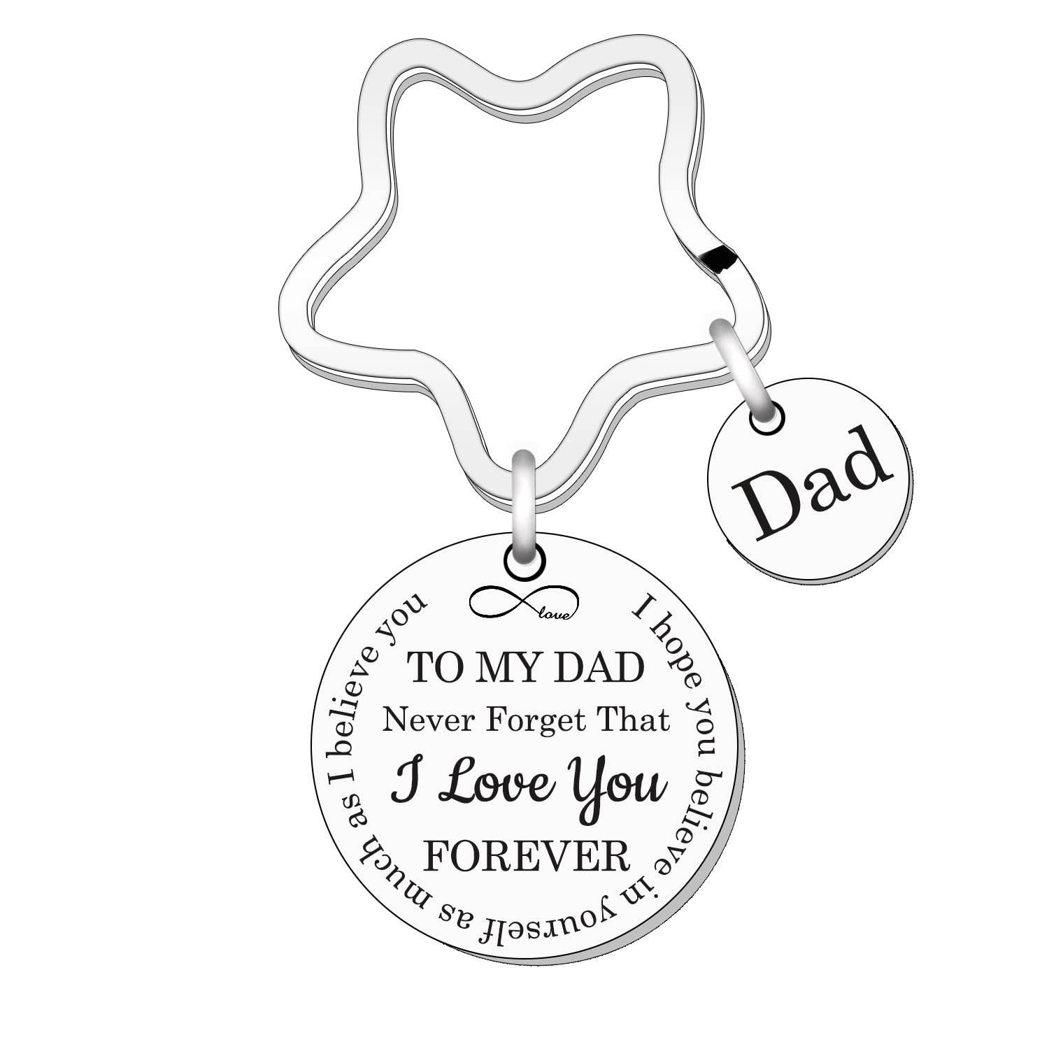 Dad Keychain Daddy gifts from son daughter Father's day Gifts Christmas gifts birthday gift for stepdad new dad present from kids Valentine gifts present for wedding Men