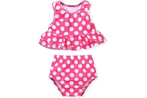Aalizzwell Toddler Baby Girl Bathing Suit Two Piece Swimsuit Bikini Beach Wear