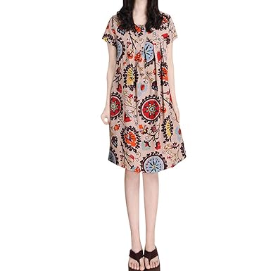 knee length cotton summer dresses uk
