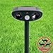 Ultrasonic Animal Repeller for Outdoor Pest Bird Mouse Animal, Waterproof Solar Power Pest Repellent ,with Motion Activated PIR Sersor, Protect Your Yard Garden Farm