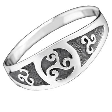 Schmaler Ring Keltische Triskele Dreierwirbel Flechtwerk 925er Silber Schmuck Fingerring Silberring 710