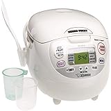 Zojirushi Neuro Fuzzy Rice Cooker, 5.5-Cup, Premium White