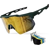 HAAYOT Polarized Sports Sunglasses for Men Women Youth Baseball Cycling Running Softball Biking Glasses 5 Lenses