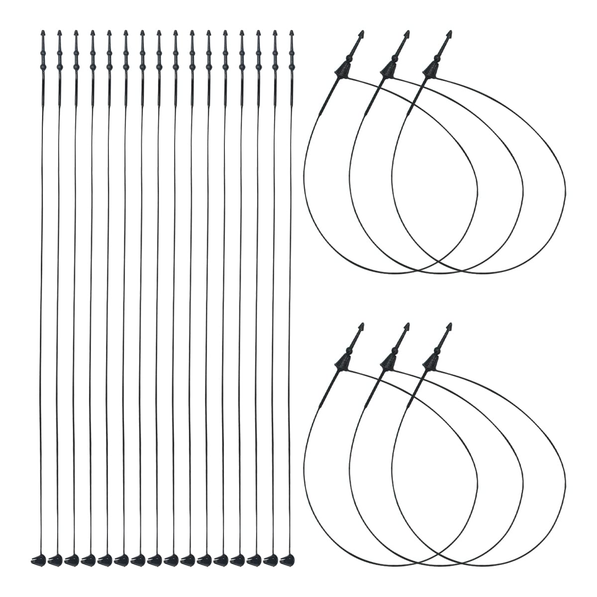 Photo 1 of 2000 Pcs Plastic Fastener Hang Tag Clear Snap Lock Pin Security Loop for Retail Store Clothing Accessory Price Pins (3" Black)