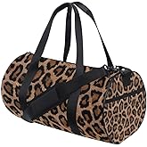 Gym Sports Dance Travel Duffel Bag Leopard Print Luggage Bag for Weekender Sports Vacation
