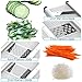 Vegetable Grater Shredder Slicer Cutter Set - LOVKITCHEN Multi-functional Adjustable Vegetable & Fruit Grater & Julienne Slicer with 3 Stainless Steel Blades & Storage Container
