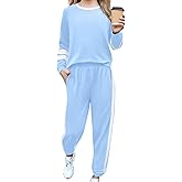Zaclotre Girls 2 Piece Outfit Fall Long Sleeve Sweatshirt and Jogger Pants with Pockets Kids Tracksuit Sweatsuit Set