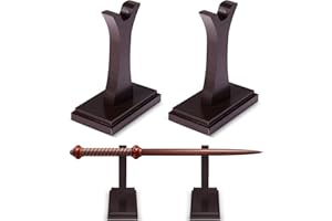 Shellwei Wizard Wand Stand Display Wood Wand Holder Sword Stand Display Shelf for Collectibles Wizard Home Office Halloween Decor