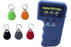 Tqsbeyah RFID Reader Writer Handheld 125KHz RFID Writer Duplicator Smart ID Card Copier Used for T5577 or EM4305(Only Supports 125Khz)