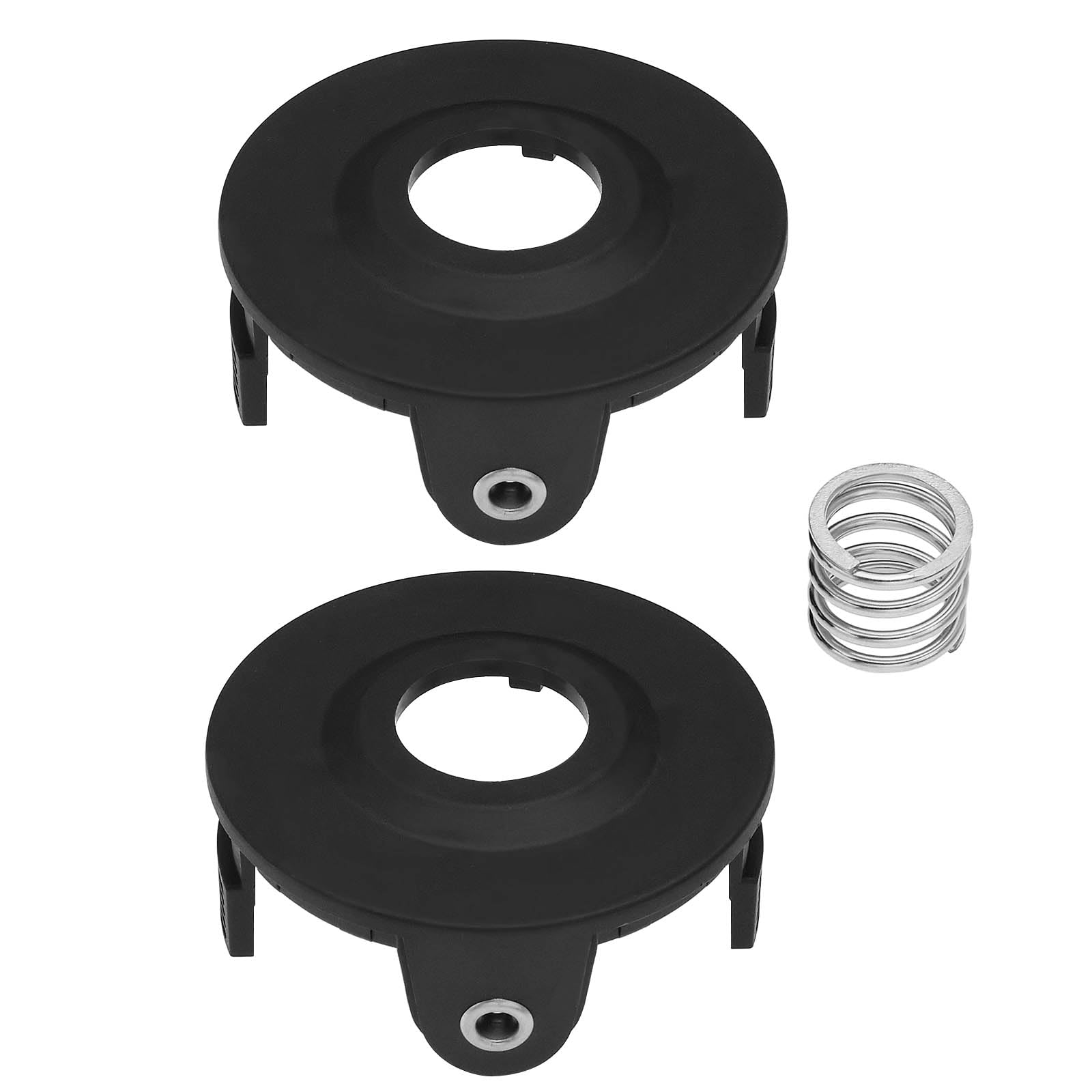 VGOL 2 PCS Strimmer Spool Cover Replacement Spring Kits 196146-9 195858-1 Compatible with Makita Batteriesense 18 V DUR181 DUR181Z Black