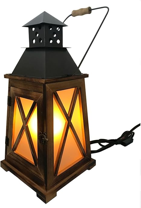 Decoluce Vintage Decorative Hurricane Electric Handmade Lantern