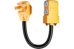 MECMO Dryer 4-Prong 30 AMP to 20 Amp 110V Dryer Distribution Adapter, NEMA 14-30P to 4X 5-15R 5-20R Dryer Wall Socket 4 Prong