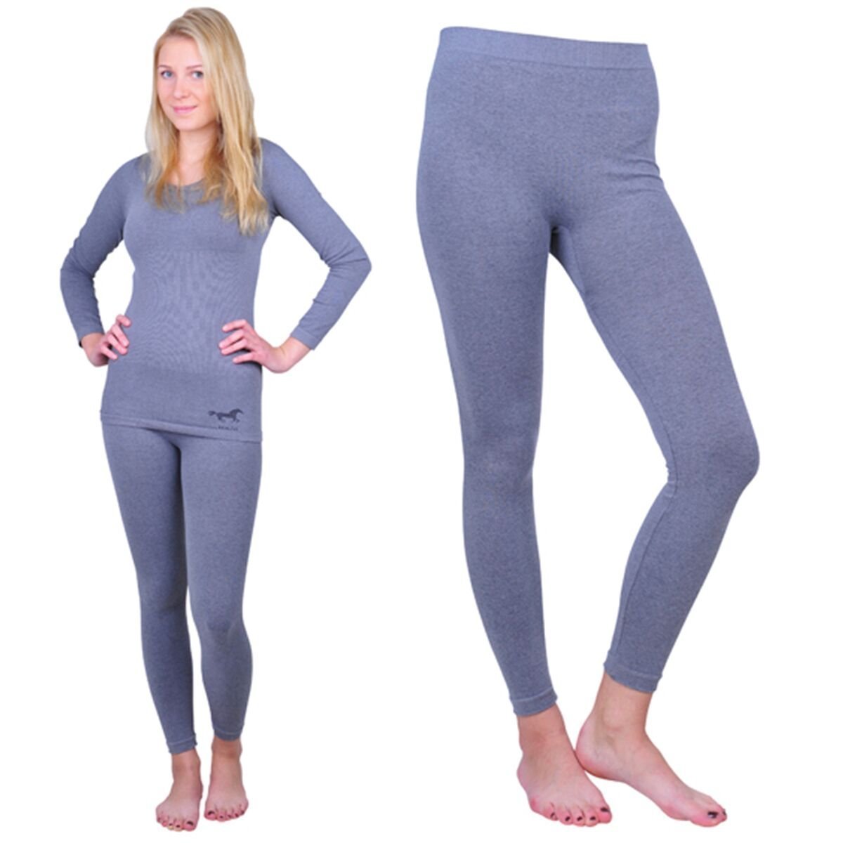 Hkm Ladies Equestrian Horse Riding Comfy Thermal Top & Leggings