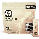 SALTT Electrolytes Powder Flavored Drink Mix - Cocoa Loco - 30 Hydration Packets - Magnesium, Potassium, Sodium, Trace Minerals - Zero Sugar & Gluten Free - Travel Essentials