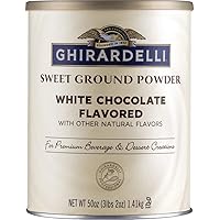 Ghirardelli Chocolate Sweet Ground White Chocolate Flavor Beverage Mix, 50 Ounce Canister