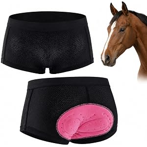 Justpak Padded Equestrian Underwear for Women – 3D Gel Horse Riding Underwear for Saddle Comfort