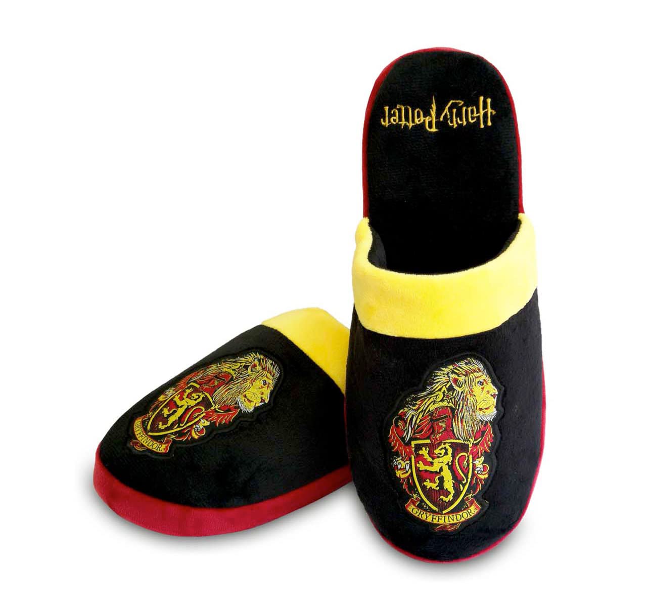 Harry Potter Groovy Uk Gryffindor Adult Mule Slippers, 8/10 UK, Black/Burgundy