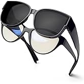 Face Shadow Polarized Sunglasses Fit Over Glasses, Sunglasses for Women to Go Over Glasses UV Protection Lightweight