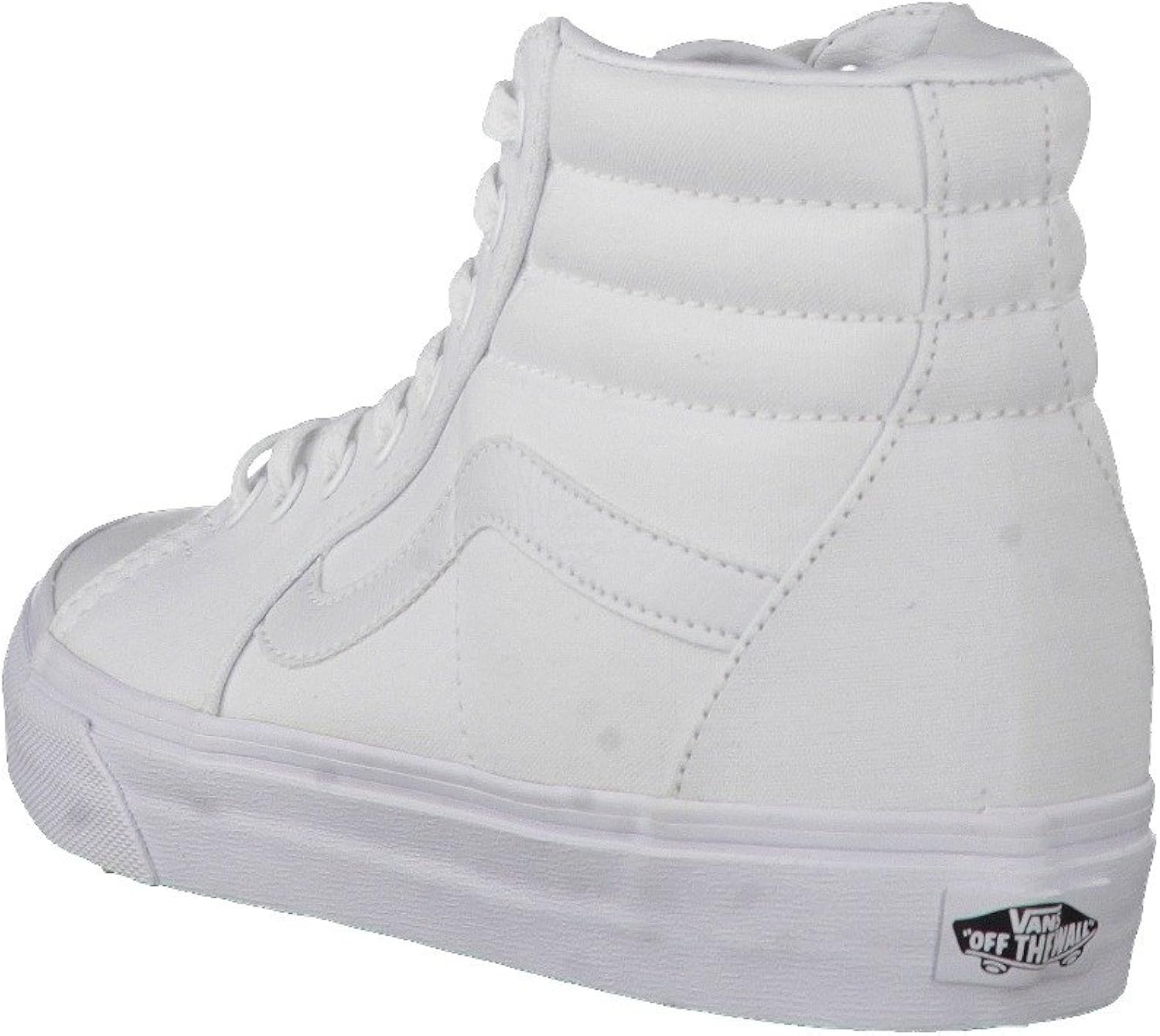  | Vans Men's Sk8-Hi Skate Shoe (12 B(M) US Women / 10.5 D(M) US Men, True White Canvas) | Skateboarding