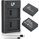 LP LP-E17 Battery Charger Set, 2-Pack Battery & Dual Slot Charger Compatible with Canon EOS Rebel SL2, SL3, EOS R8 RP R10 R10