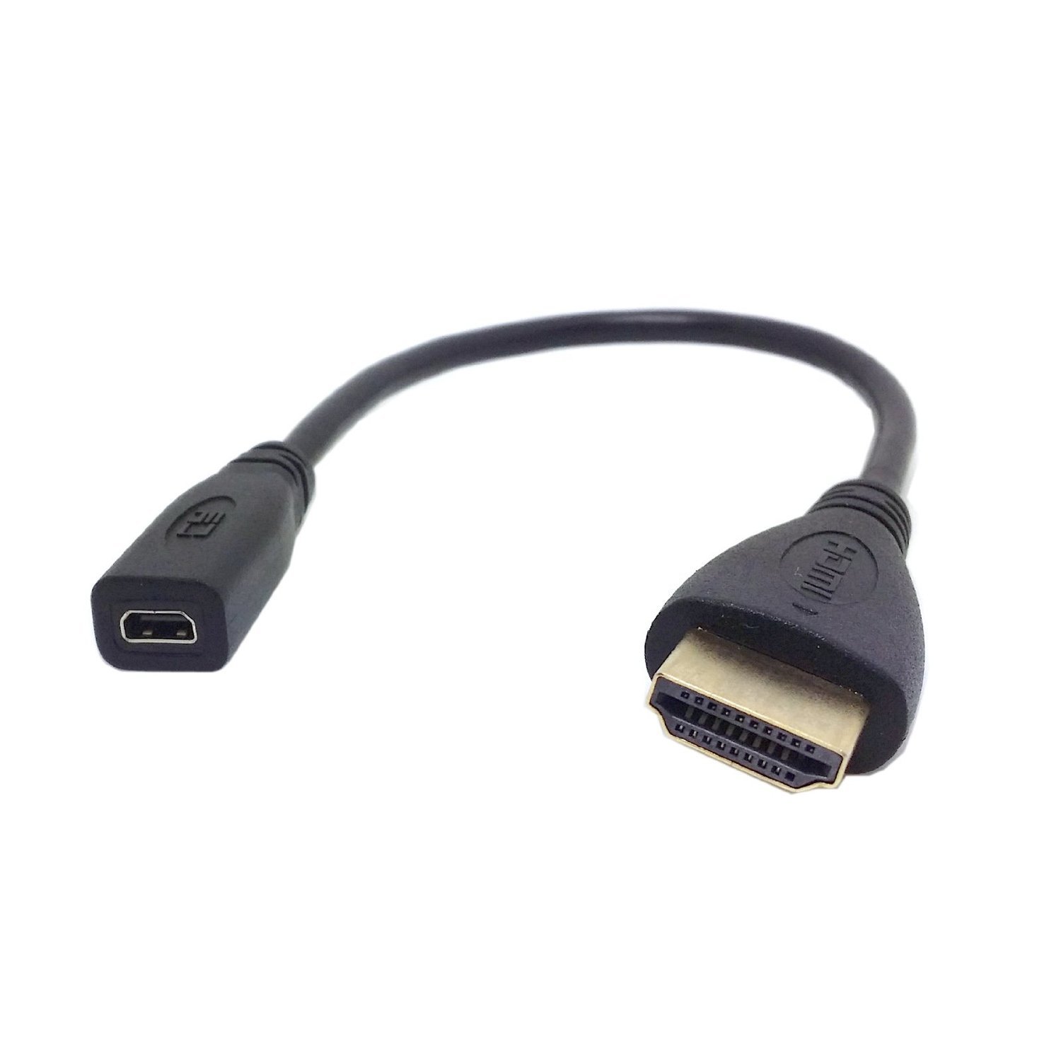 CY Cable adaptador conector hembra Micro HDMI Tipo D a HDMI macho