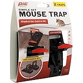 Pic PMT2 Plastic Mouse Trap, 2-Pack