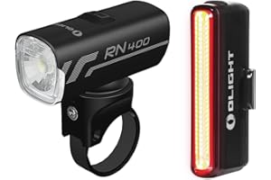 OLIGHT Rechargeable Bike Light Set, RN 400+SEEMEE 30 Bicycle Headlight and Tail Light, 400 Lumens Bike Front Light with 5 Mod