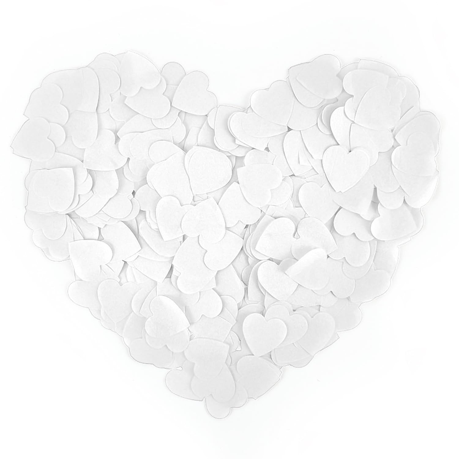 DUINIU 5000 Pieces Of Biodegradable Confetti，50g Wedding Confetti，Table Confetti，White Heart Confetti，For Weddings, Decorations And Celebrations