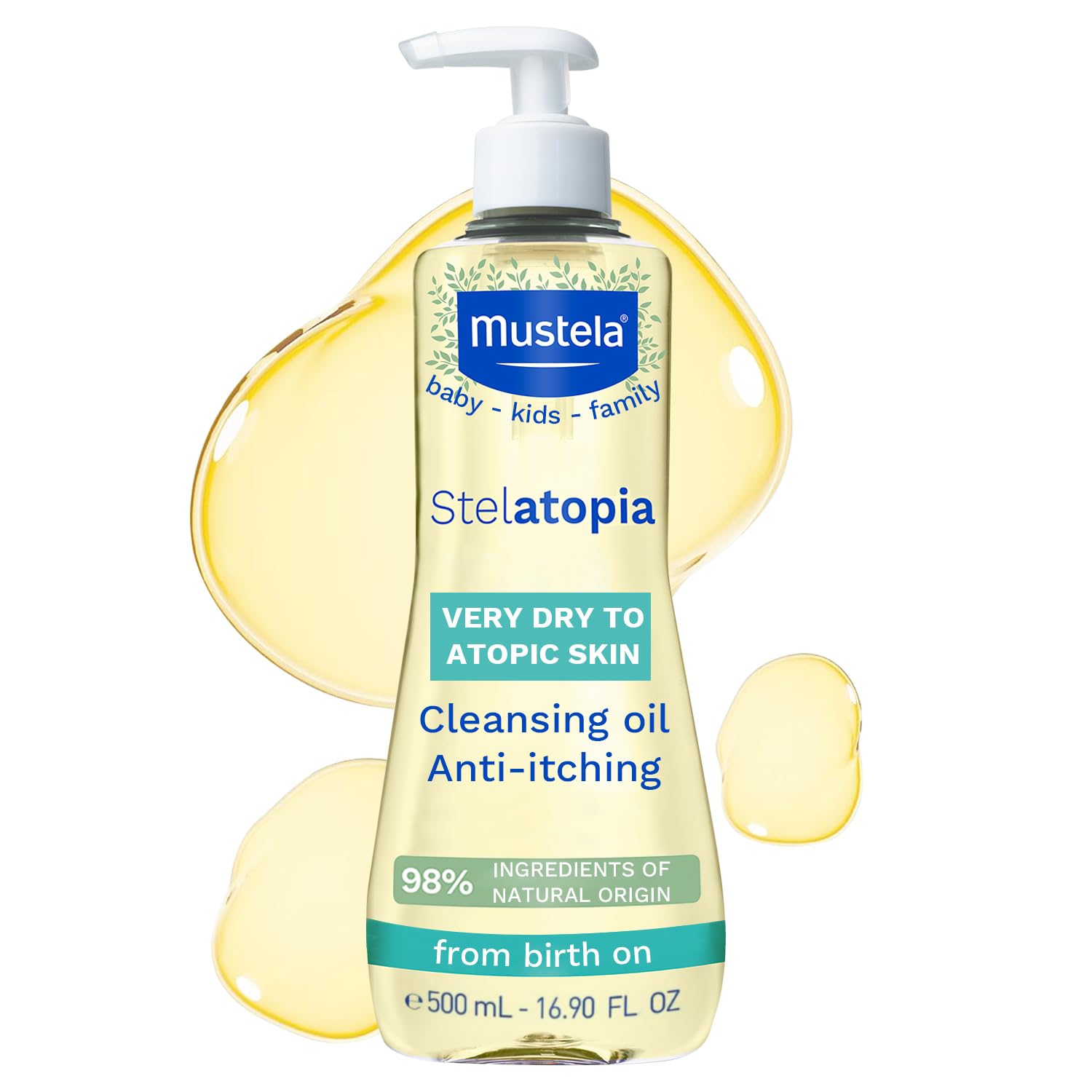 Mustela PA STELATOPIA® HUILE LAVANTE 500ML / PA STELATOPIA® REINIGENDE OLIE 500ML