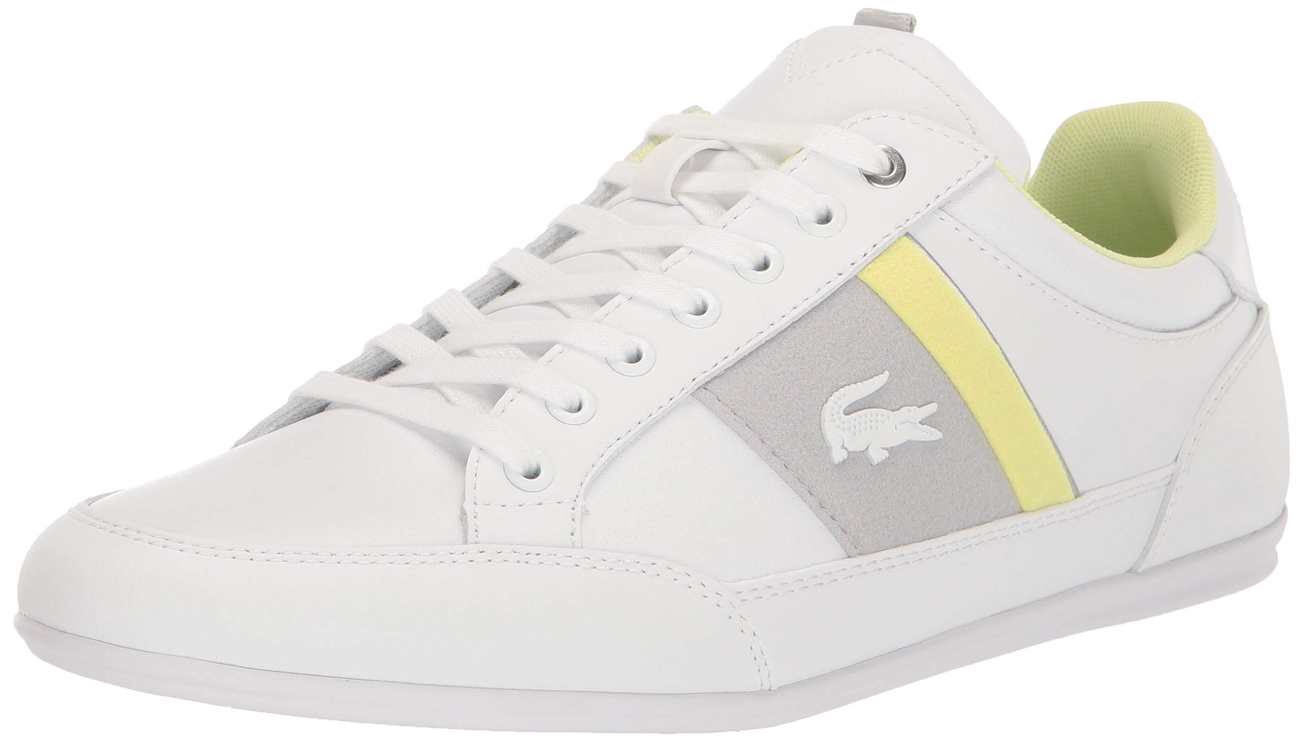 Lacoste Mens Chaymon Sneakers, Wht/Lt Grn, 12.5 Image