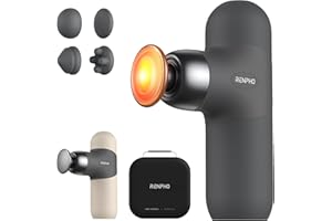 RENPHO Mini Thermal Massage Gun with Heat, Mothers Day Gifts, Portable Fashion Massager Gun, Color Silicone Sleeves, 4 Intens