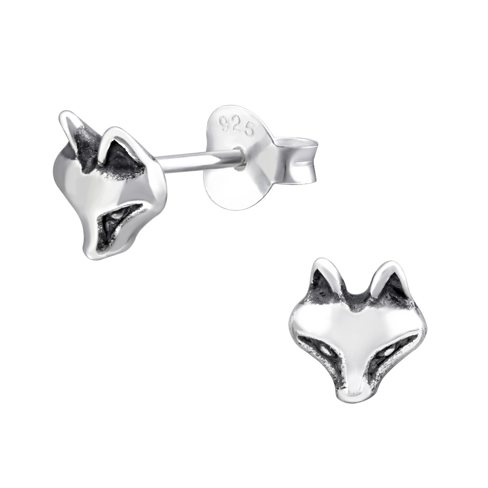 925 Sterling Silver Fox Stud Earrings for Women & Girls – Gift-Ready Jewellery by The Rose & Silver Company