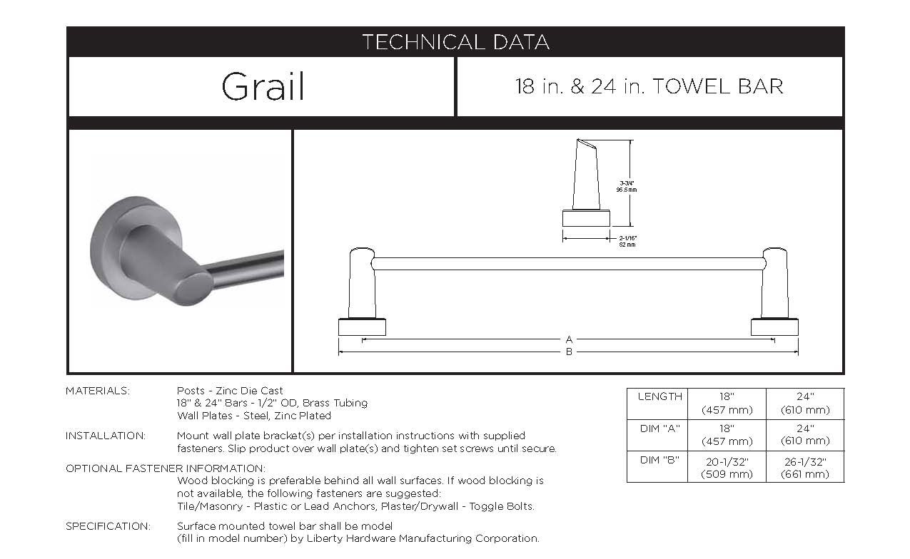 Delta Faucet 77124 Compel 24" Bath Hardware Accessory Towel Bar Rack