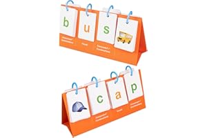 Tichgeim CVC Word Games Classroom Pocket Chart, Sight Words Flash Cards for Kindergarten Learning Activities, Phonics Games Blending Board for Kids Learn to Read